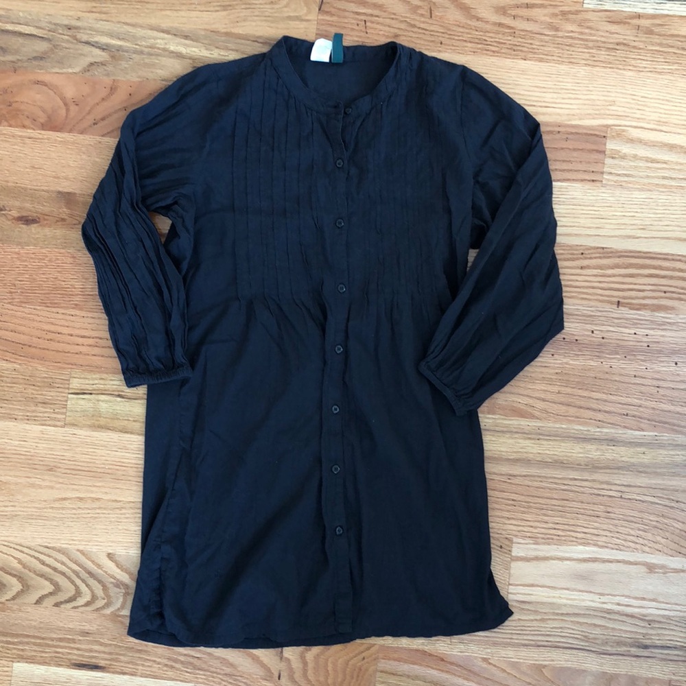 Lauren Ralph Lauren Black Lightweight Cotton Beach Coverup Dress